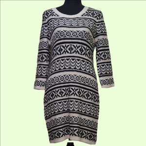 Maurices Chic Striped Long Sleeve Sweater Dress